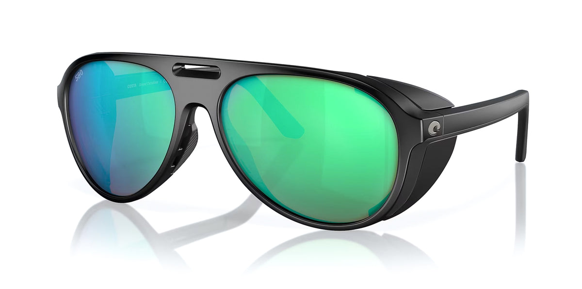 Costa Grand Catalina Matte Black Green Mirror 580G