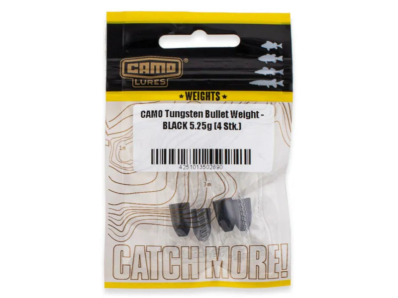 CAMO Tackle Tungsten Bullet Weight BLACK